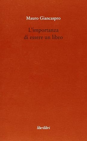 Book Cover: L'importanza di essere un libro