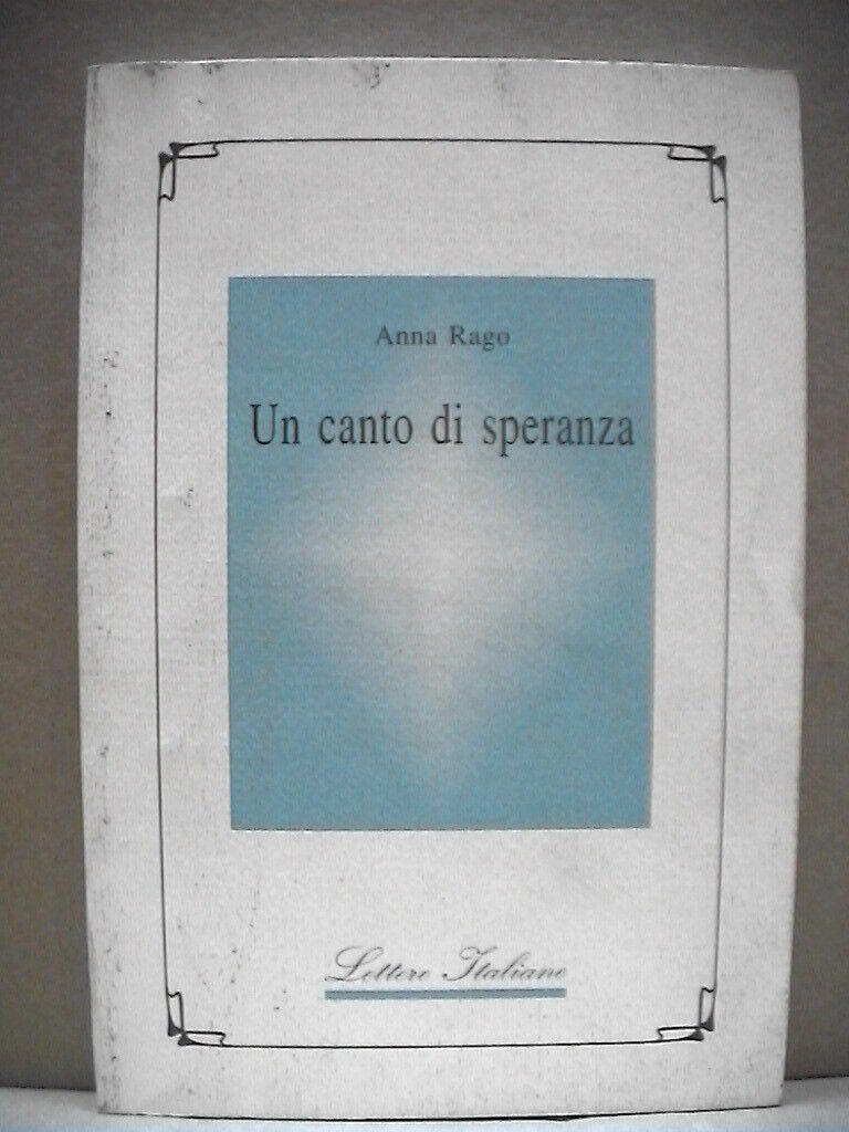 Book Cover: Un canto di speranza