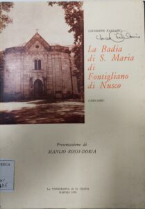 Book Cover: La Badia di S. Maria di Fontigliano di Nusco