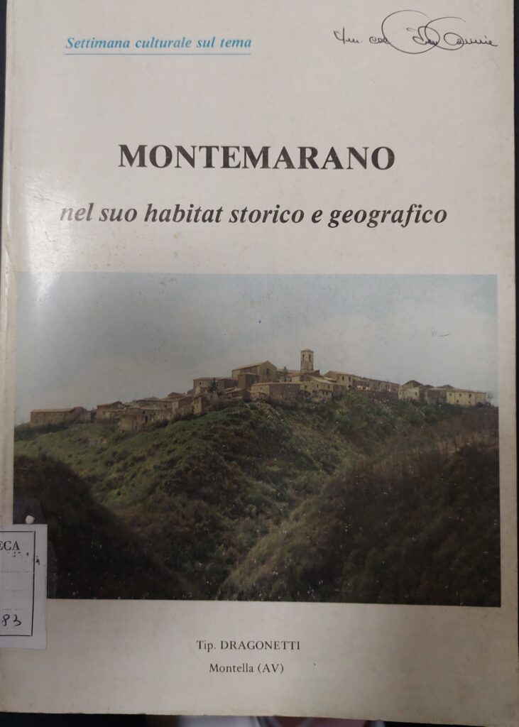 Book Cover: Montemarano nel suo habitat storico e geografico