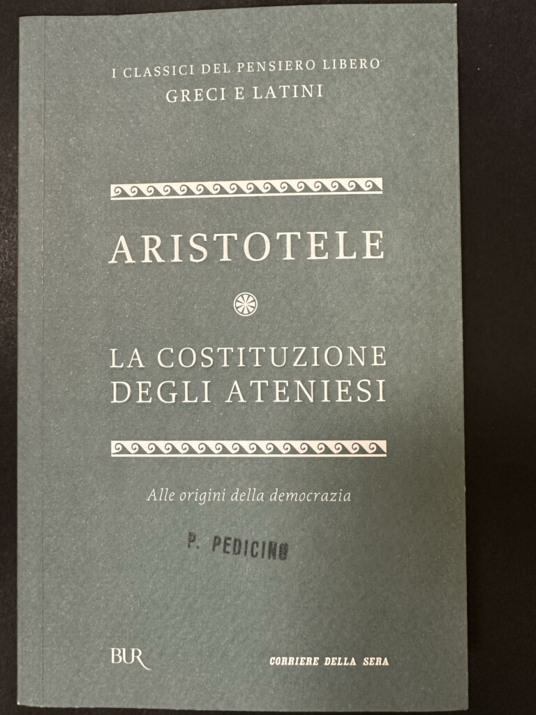 Book Cover: La Costituzione degli Ateniesi