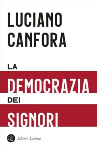 Book Cover: La democrazia dei signori